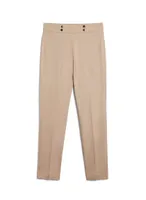 Pull-On Button Detail Pants
