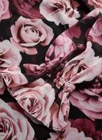 Split Neck Floral Print Top