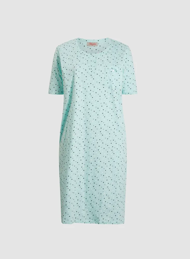 Polka Dot Motif Nightgown