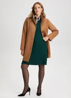 Stretch Wool Blend Coat