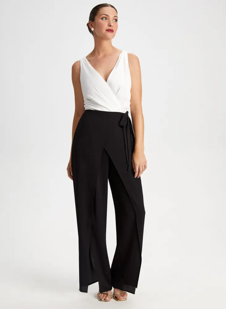 Crossover Colour Block Jumpsuit