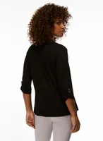 3/4 Sleeved Open Front Top