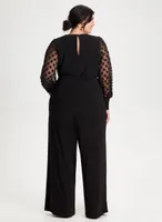 Crossover Detail Wide Leg Jumpsuit