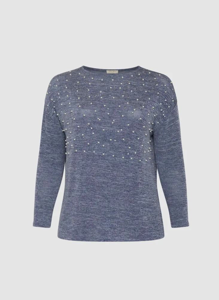 Embellished Long Sleeve Top