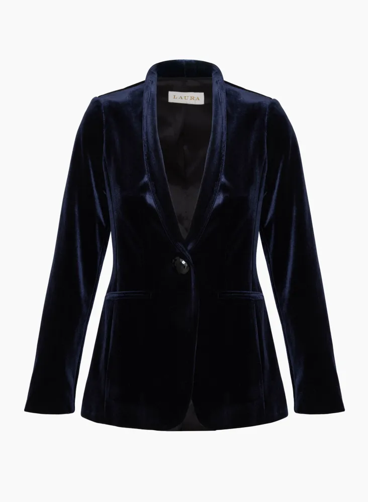 Velvet Single Button Jacket