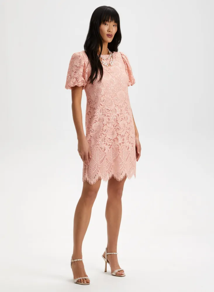 Scallop Detail Lace Dress