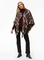 Tartan Print Poncho