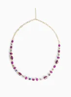 Long Mixed Bead Necklace