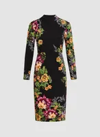 Floral Print Long Sleeve Dress