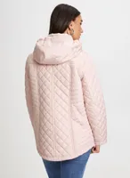 Quilted Zip Front Coat