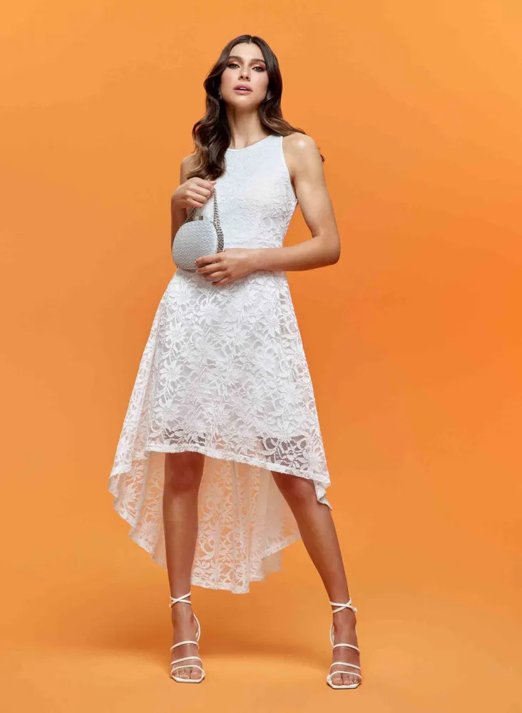 Lace High-Low Dress