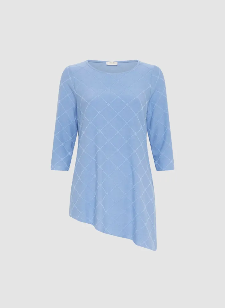 Diamond Pattern Jacquard Knit Top