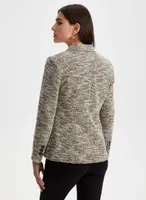 Contrast Trim Bouclé Blazer