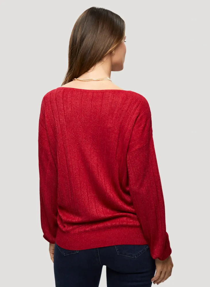 Boat Neck Pull Over Sweater