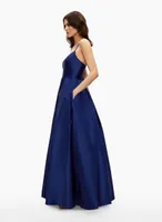 Satin Fit & Flare Ball Gown