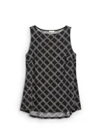 Sleeveless A-Line Chain Print Top