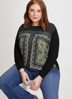 Paisley Print Long Sleeve Top