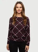 Plaid Motif Top