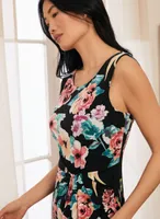 Floral Print Flounce Detail Dress