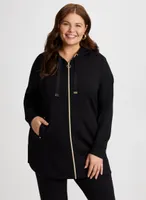 Zip Front Hooded Top