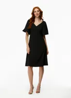 Puff Sleeve Fit & Flare Dress