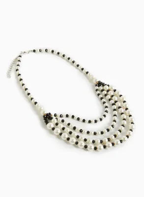 Two Tone Multiple Row Necklace