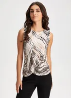 Twist Front Sleeveless Top