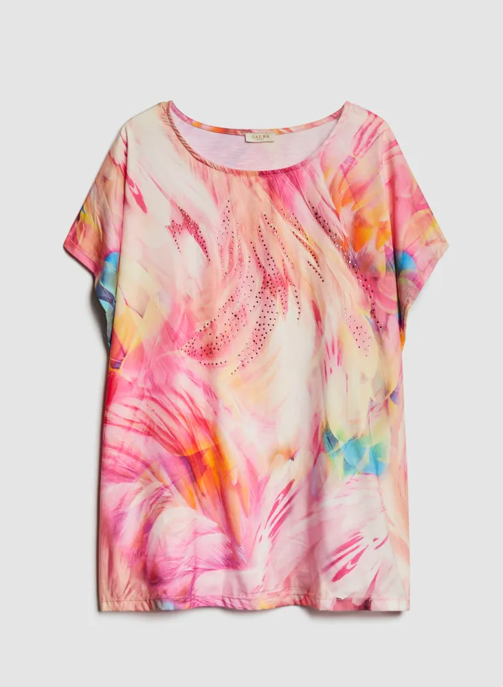 Embellished Tie Dye Print Top