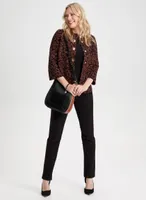 Animal Print Knit Cardigan