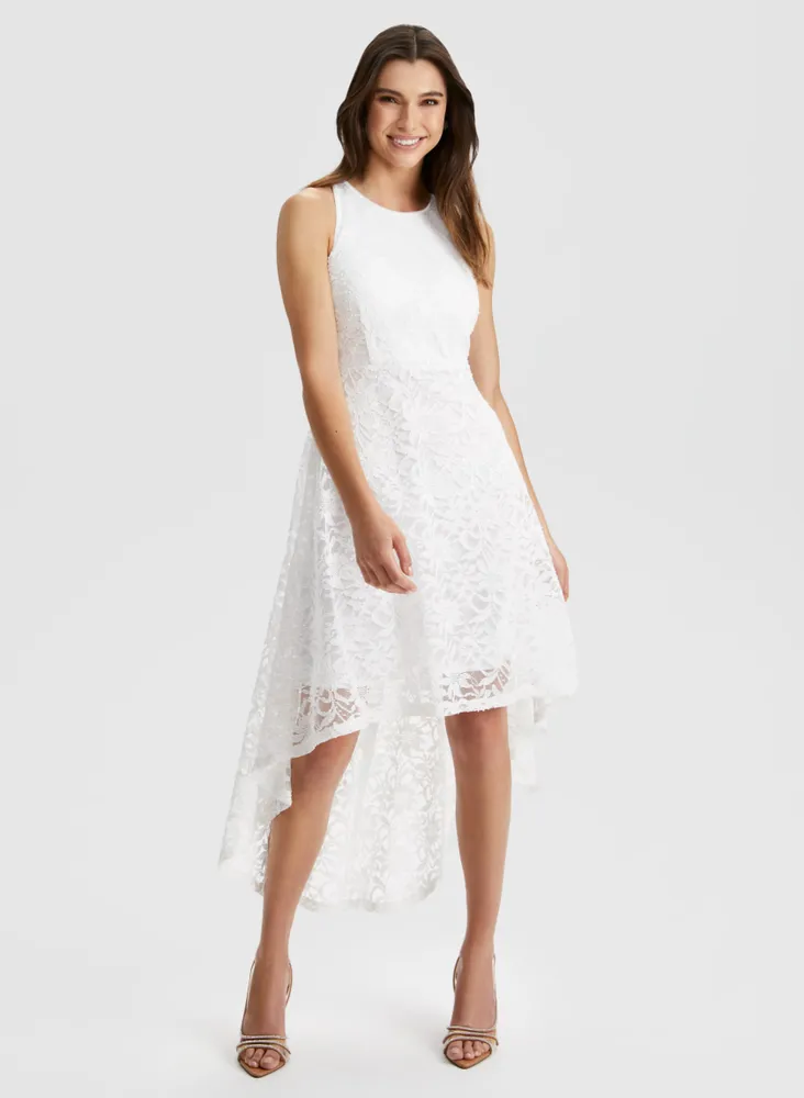 Lace High-Low Dress