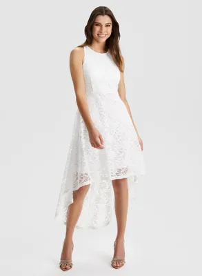 White Midi Knee Length Dresses for Women