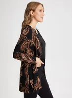 Paisley Print Open Front Top