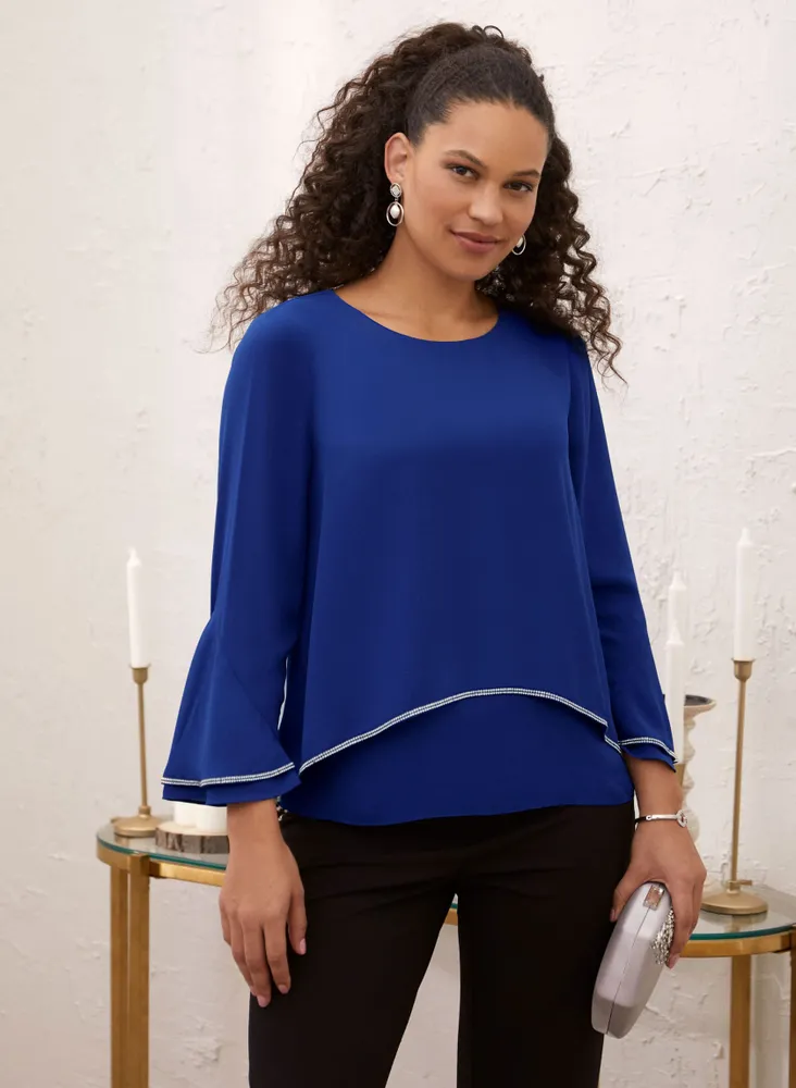 Crystal Trim Blouse