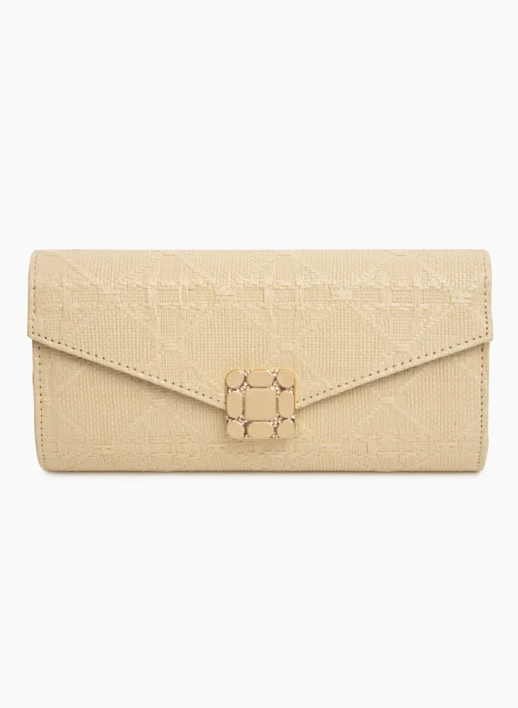 Buckle Detail Envelope Clutch