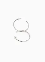 Textured Open Hoop Earrings