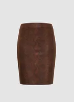 Snakeskin Motif Pencil Skirt