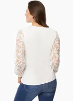 Floral Applique Detail Top