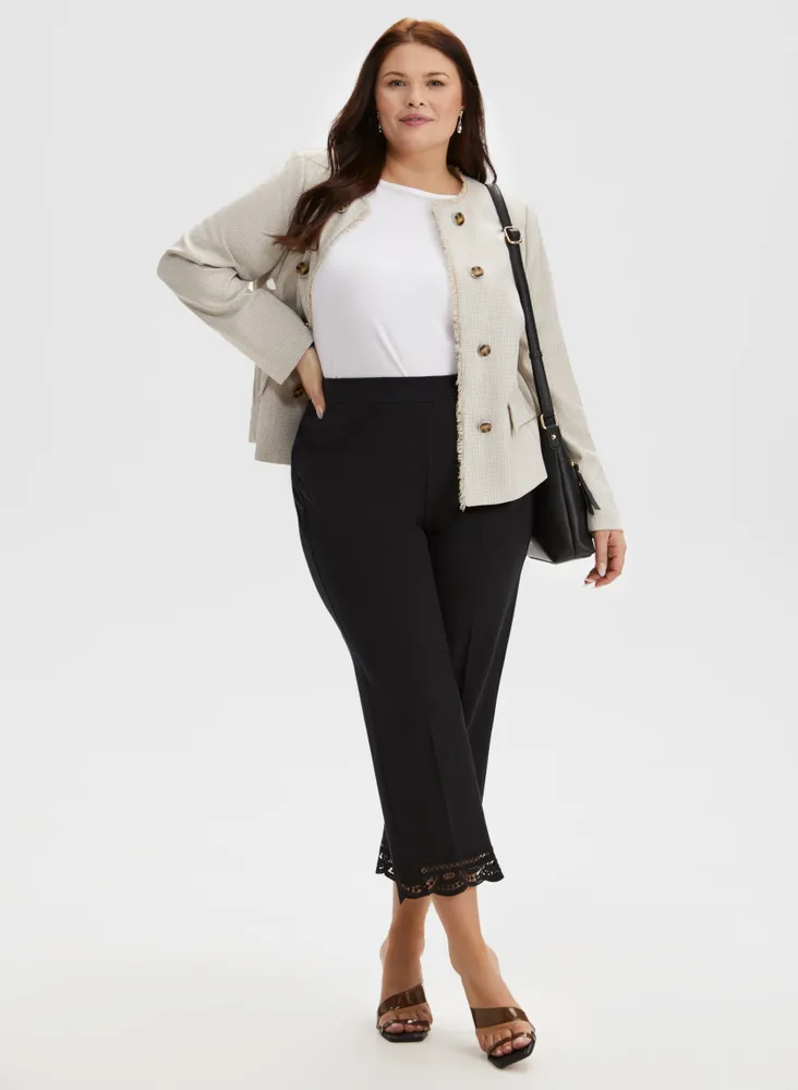 Laura Plus City Fit Lace Trim Pants