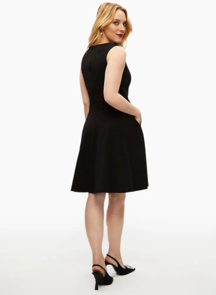 Laura Petites V-Neck Fit & Flare Dress