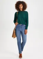 Heather Knit Dolman Sleeve Top