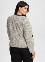 Contrast Trim Bouclé Jacket