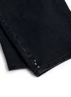 Pull-On Stud Detail Denim Shorts