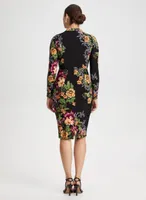 Floral Print Long Sleeve Dress