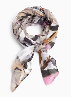 Abstract Floral Motif Scarf