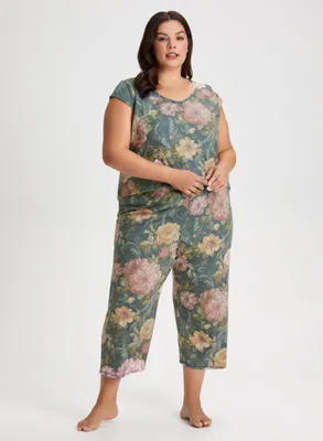 Floral Motif Pyjama Set