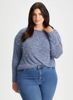 Embellished Long Sleeve Top