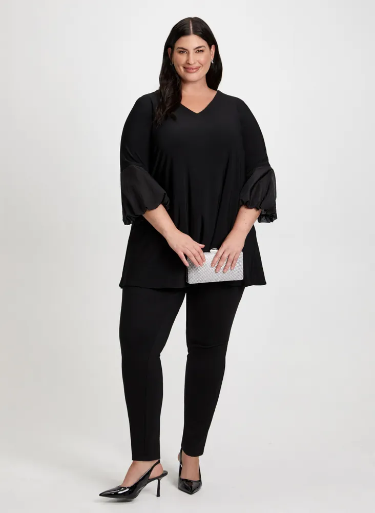 Joseph Ribkoff - Balloon Sleeve Chiffon Tunic