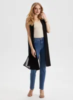 Sleeveless Open Front Jacket