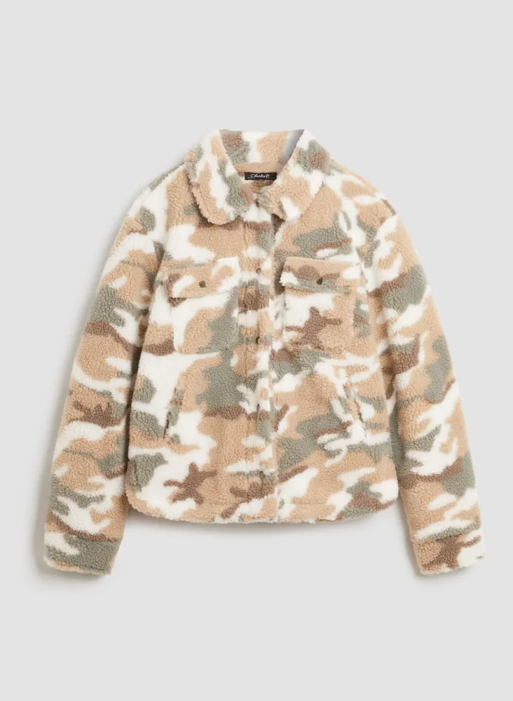 Printed Sherpa Jacket