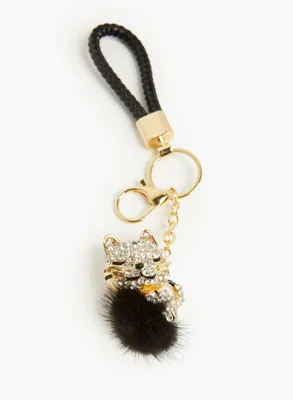 Crystal Cat Key Chain